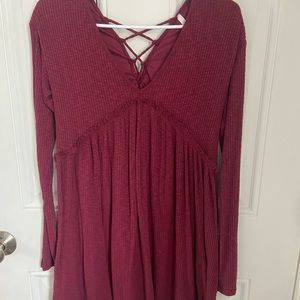 Maroon dress from local buffalo boutique